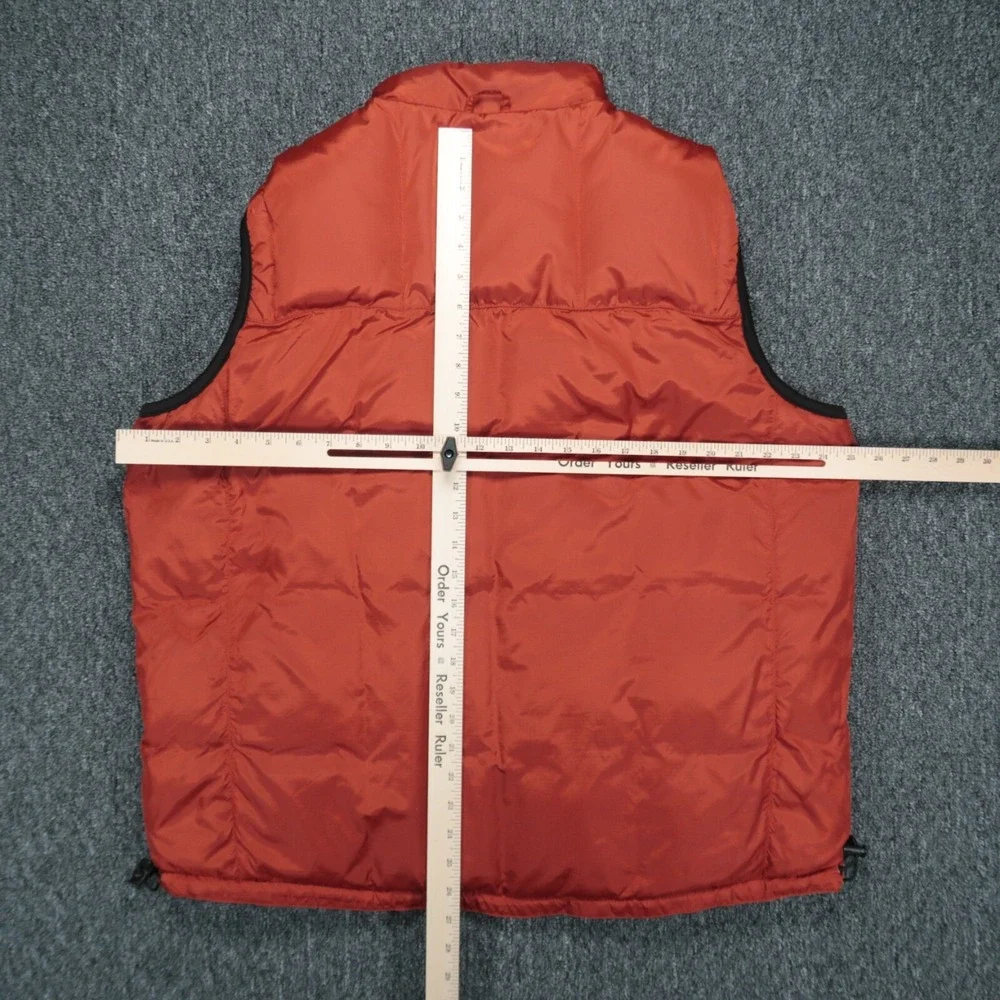 Eddie Bauer Vest Mens‎ Large Blue Orange Goose Down Reversible Full Zip Pockets